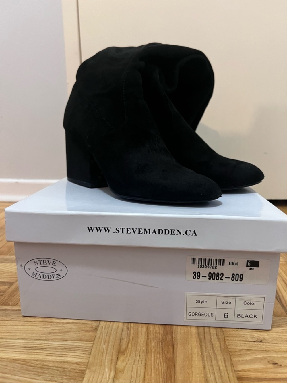 Steve Madden Black Block Heel Ankle Boots